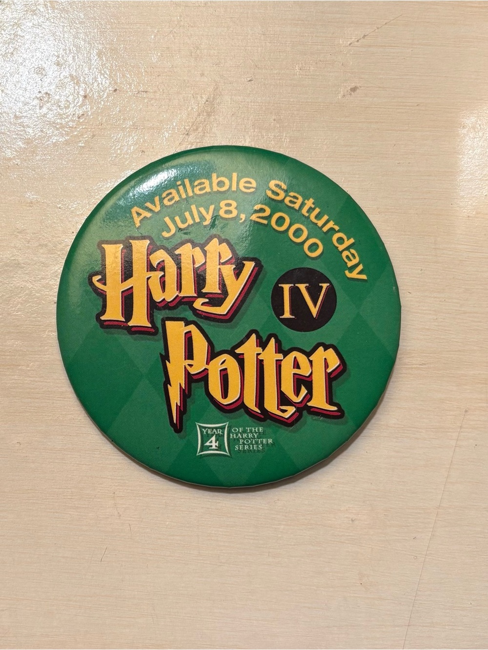 Harry Potter Promotional Button - Green  and Yellow